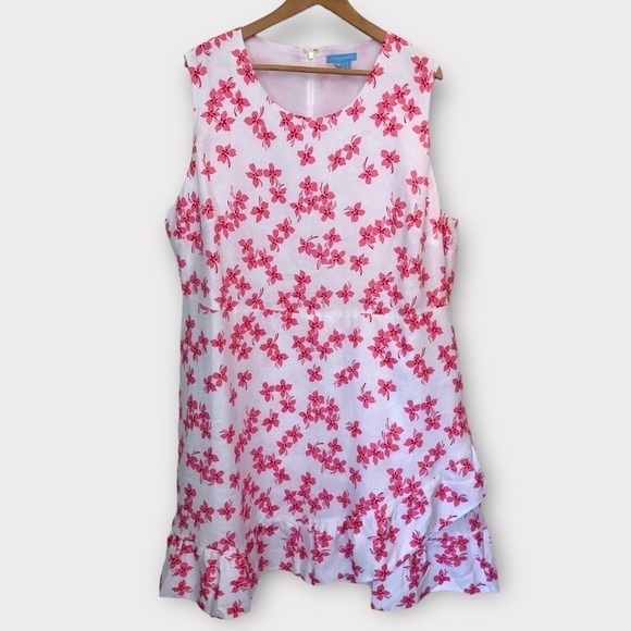 NWOT Draper James Floral Linen Faux Wrap Dress - Picture 4 of 15